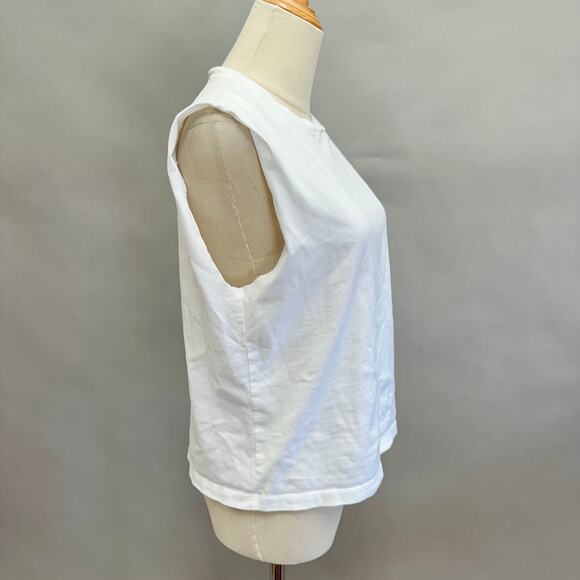 Allsaints Coni Shoulder Pad Cotton Sleeveless Muscle T-shirt - Picture 8 of 14